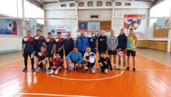 Районный новогодний турнир по волейболу среди мужских команд.